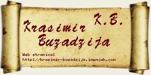 Krasimir Buzadžija vizit kartica